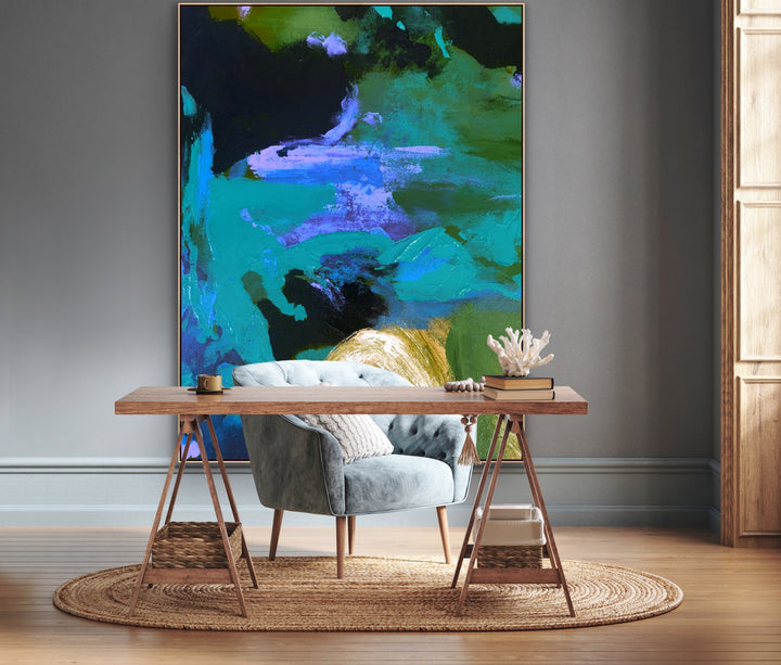 Vacay  - Abstract Painting, Minimalist Art, Framed art Wall Art, Modern art