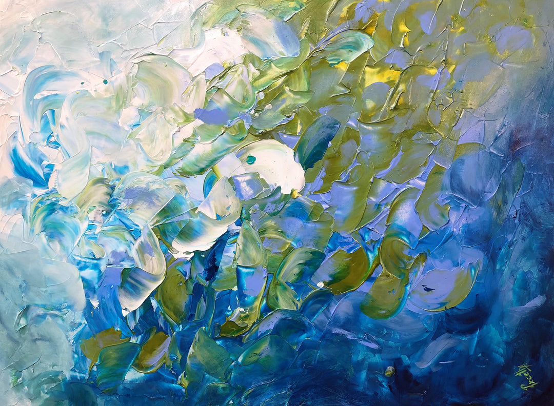 Ocean - 40x30 - Original Contemporary Modern Abstract Paintings by Abstract painting, Modern Art, Wall art, Canvas painting, Framed art, Minimalist art