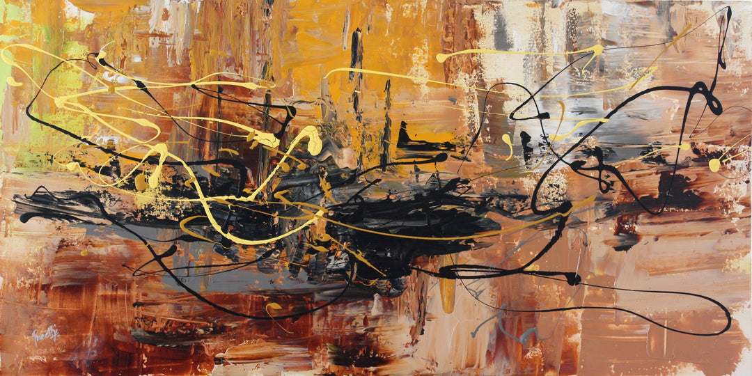 Movement - 24x48 - Abstract painting, Modern Art, Wall art, Canvas painting, Framed art, Minimalist art