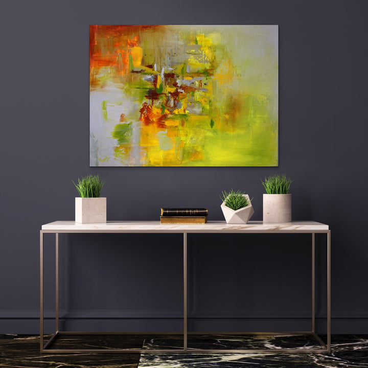 Olivine - 30x40 - Abstract painting, Modern Art, Wall art, Canvas painting, Framed art, Minimalist art