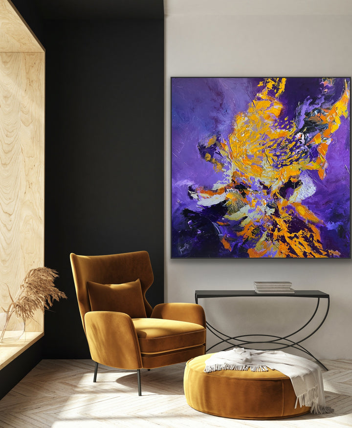 Ecstasy - 48x48 - Abstract painting, Modern Art, Wall art, Canvas painting, Framed art, Minimalist art