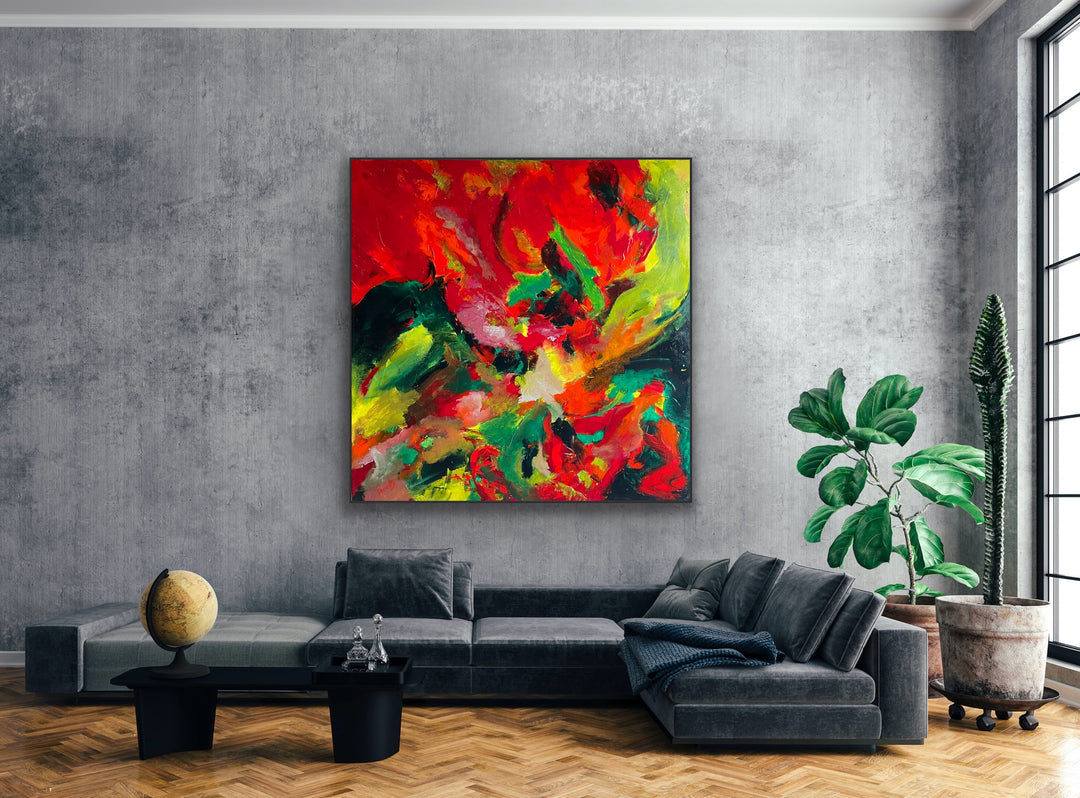 Magical love - 48x48 - Abstract painting, Modern Art, Wall art, Canvas painting, Framed art, Minimalist art