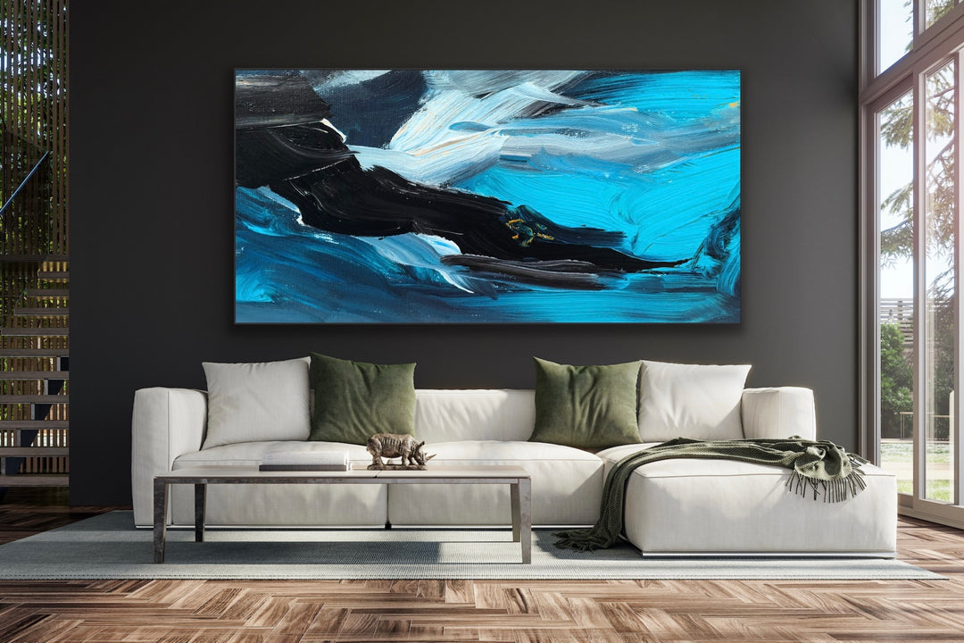 Northern lights - Custom Art - Abstract Painting, Minimalist Art, Framed art Wall Art, Modern art