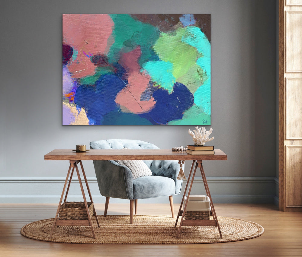 Tropical vacay - Custom Art - Abstract Painting, Minimalist Art, Framed art Wall Art, Modern art
