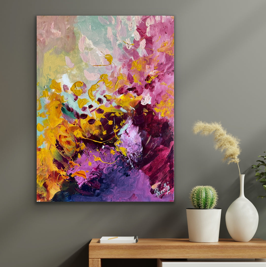 Best feeling - 24x18 - Abstract painting, Modern Art, Wall art, Canvas painting, Framed art, Minimalist art