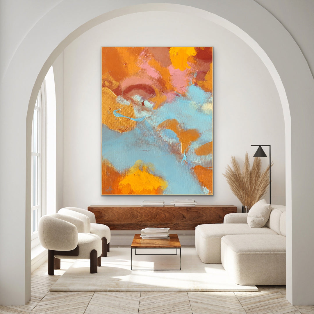 Hot and cold - Custom Art - Abstract Painting, Minimalist Art, Framed art Wall Art, Modern art