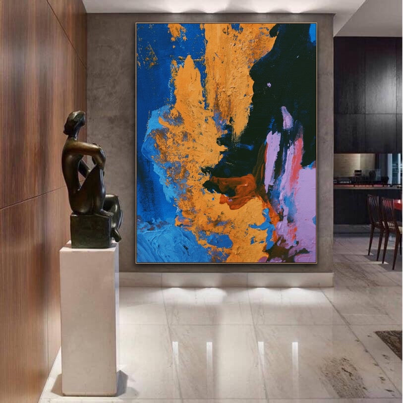 Colorful vibes - Custom Art - Abstract Painting, Minimalist Art, Framed art Wall Art, Modern art