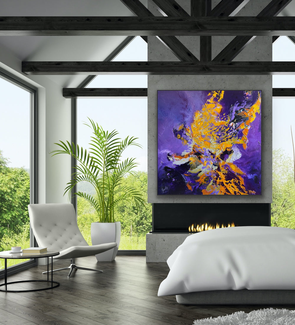 Ecstasy - 48x48 - Abstract painting, Modern Art, Wall art, Canvas painting, Framed art, Minimalist art