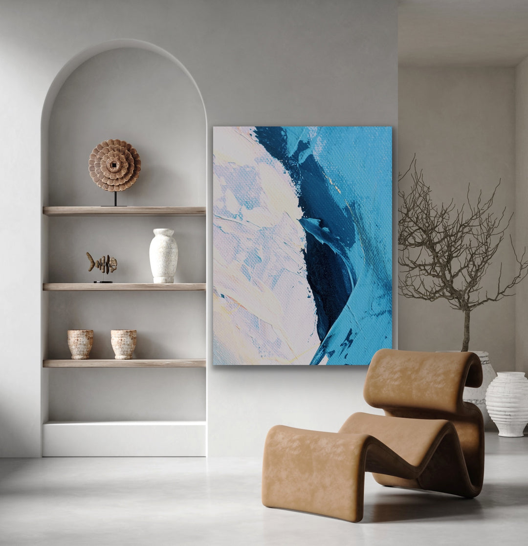 Shore time - Custom Art - Abstract Painting, Minimalist Art, Framed art Wall Art, Modern art