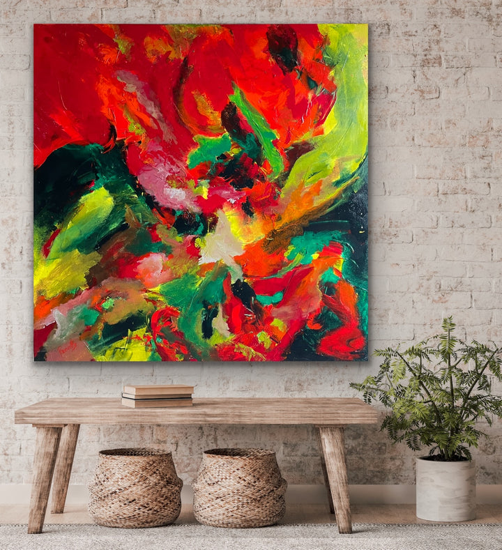 Magical love - 48x48 - Abstract painting, Modern Art, Wall art, Canvas painting, Framed art, Minimalist art