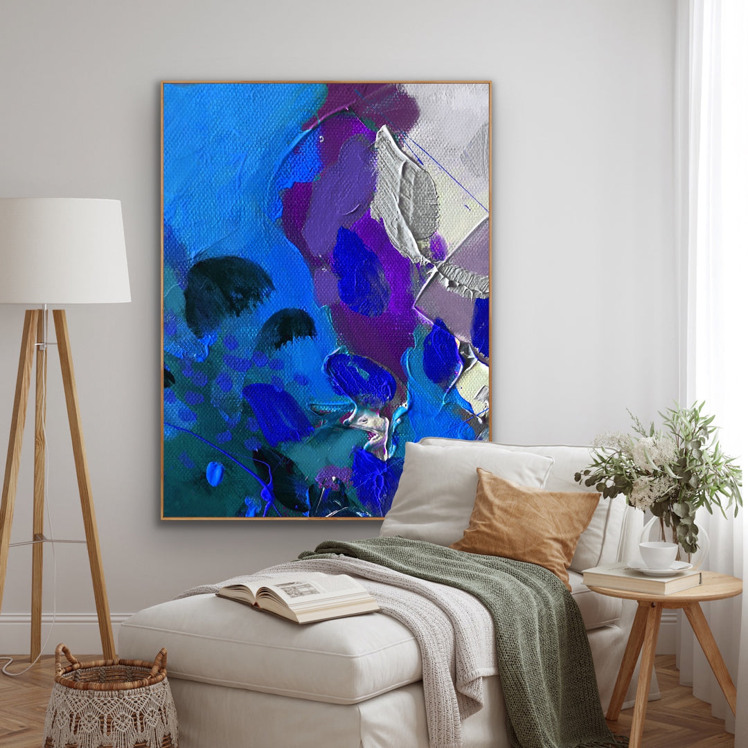 Orchid - Custom Art - Abstract Painting, Minimalist Art, Framed art Wall Art, Modern art