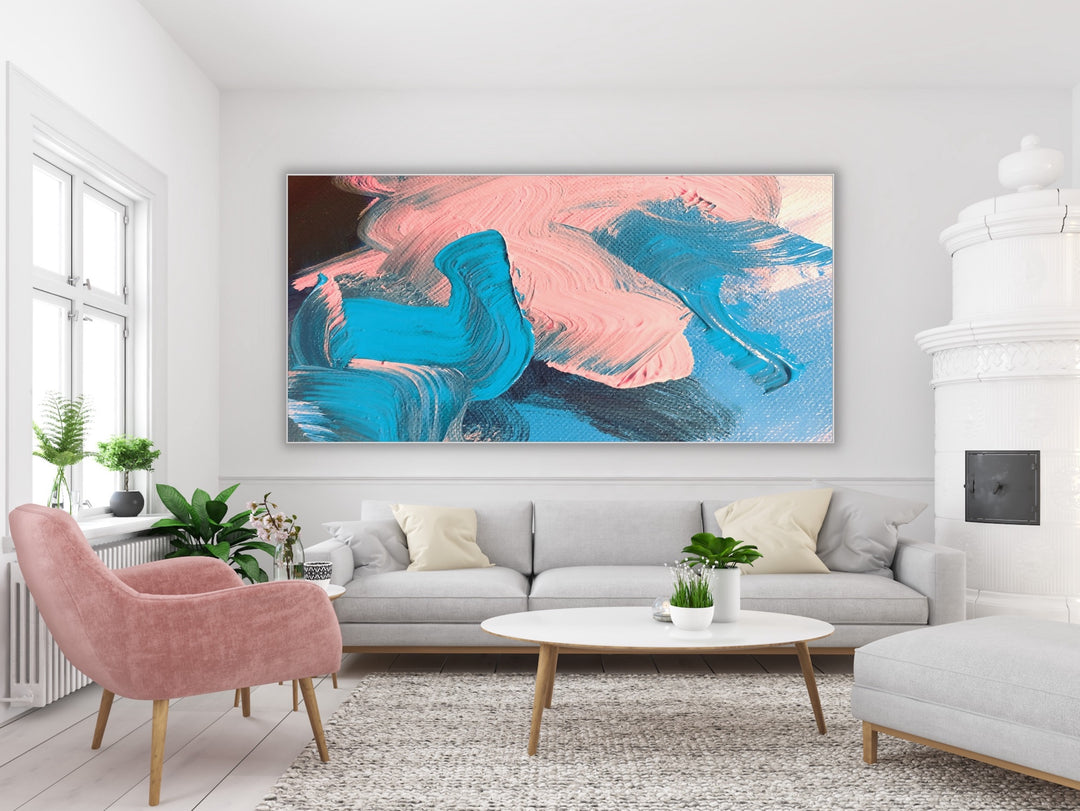 Beach night  - Abstract Painting, Minimalist Art, Framed art Wall Art, Modern art