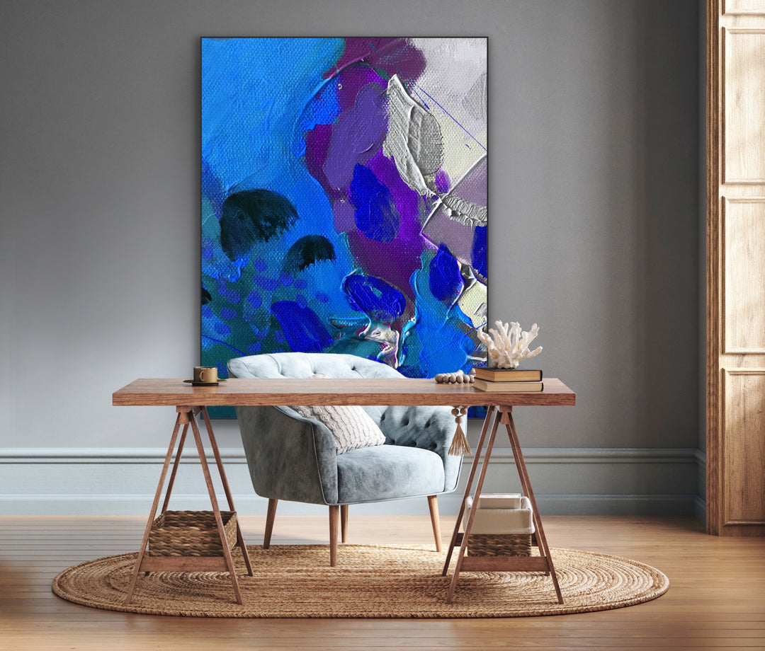 Orchid - Custom Art - Abstract Painting, Minimalist Art, Framed art Wall Art, Modern art