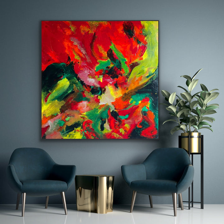 Magical love - 48x48 - Abstract painting, Modern Art, Wall art, Canvas painting, Framed art, Minimalist art