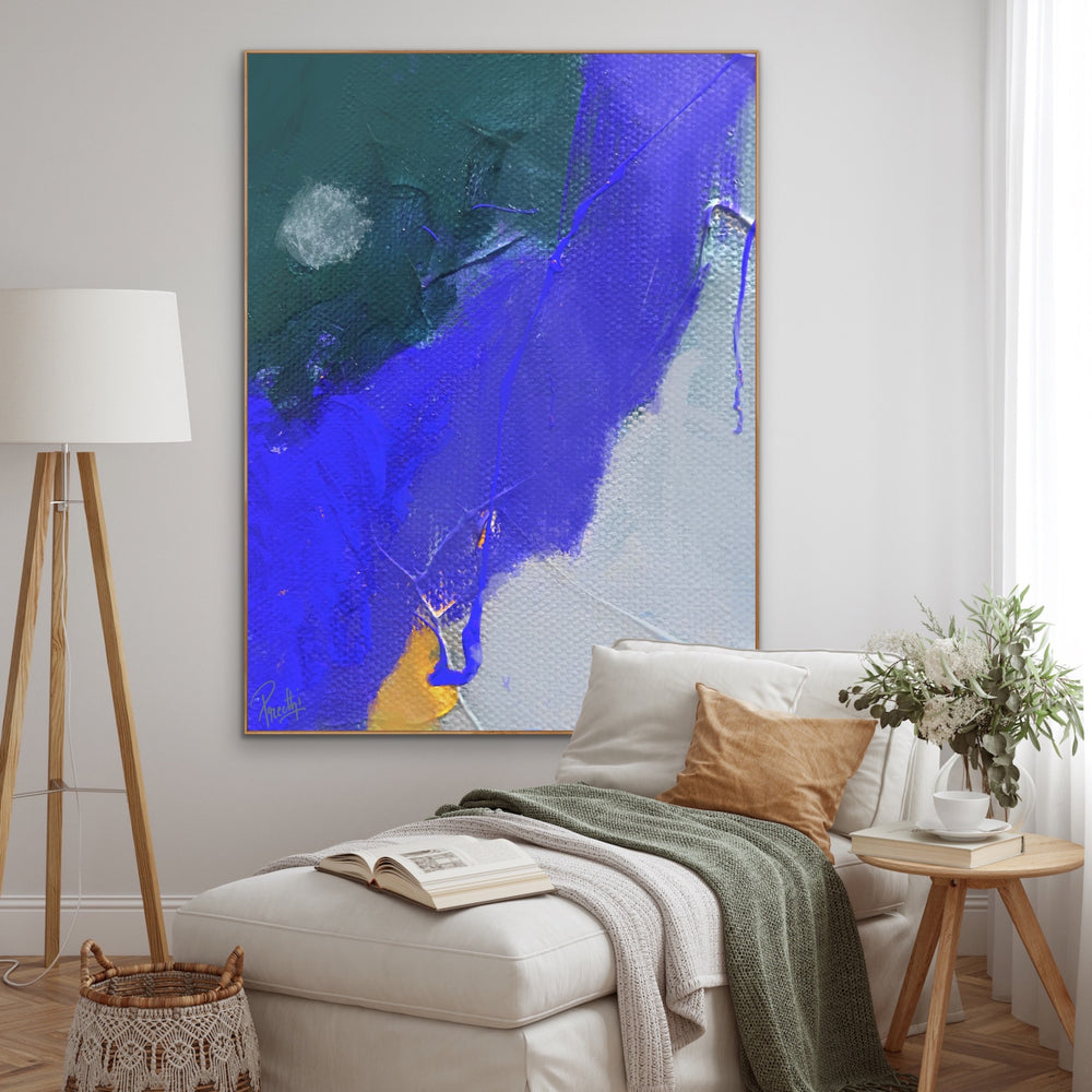 Cascade - Custom Art - Abstract Painting, Minimalist Art, Framed art Wall Art, Modern art