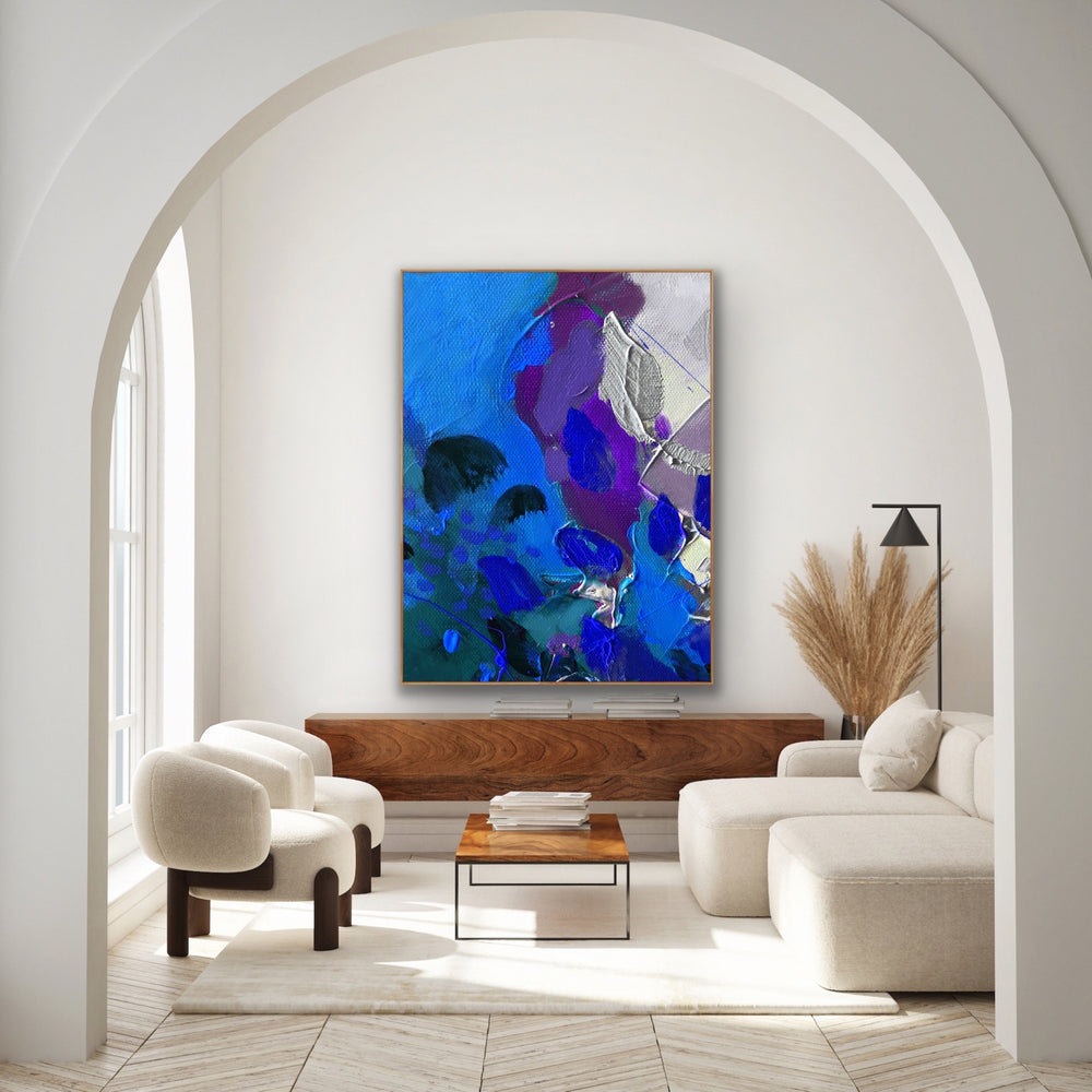 Orchid - Custom Art - Abstract Painting, Minimalist Art, Framed art Wall Art, Modern art