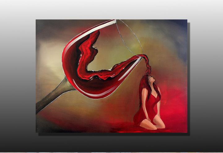 Wine showered woman - 30x40 - Preethi Arts