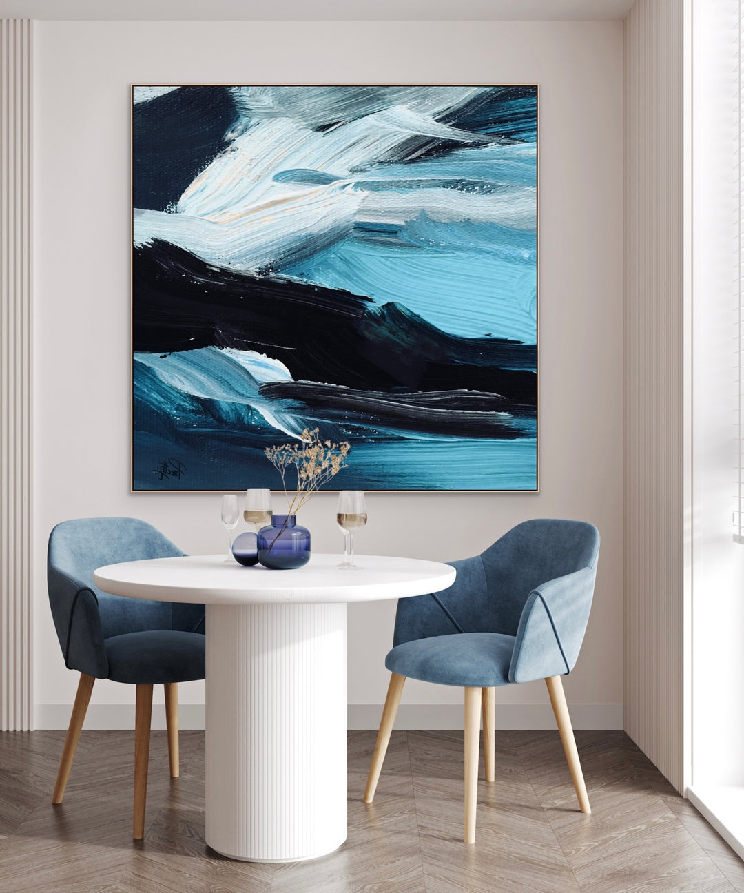 Northern lights  - Abstract Painting, Minimalist Art, Framed art Wall Art, Modern art