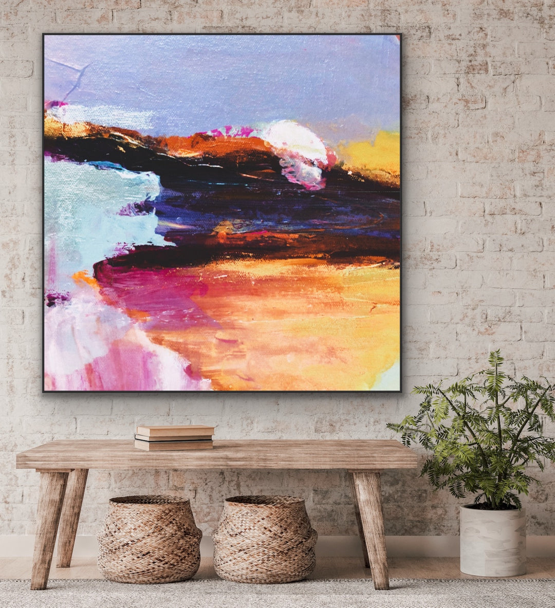 Magic night - Custom Art - Abstract Painting, Minimalist Art, Framed art Wall Art, Modern art