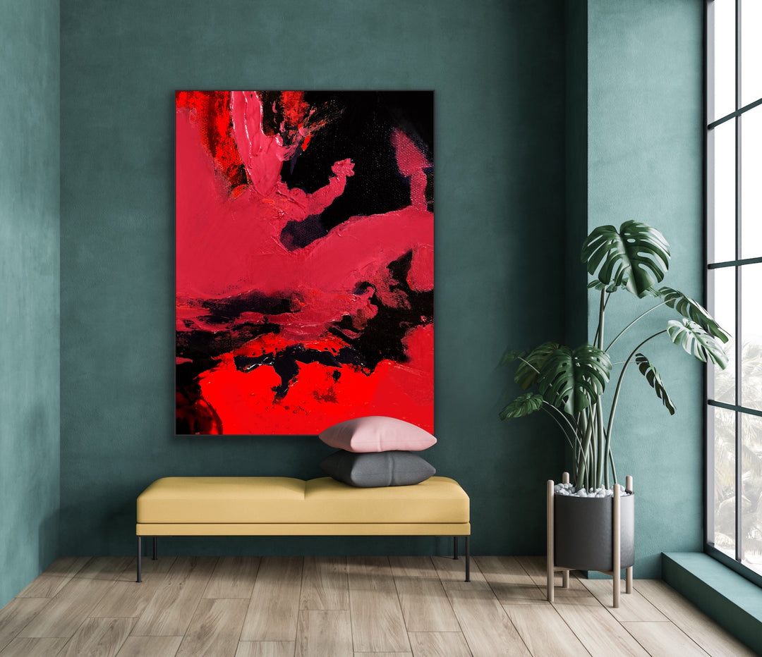 Red wine - Custom Art - Abstract Painting, Minimalist Art, Framed art Wall Art, Modern art