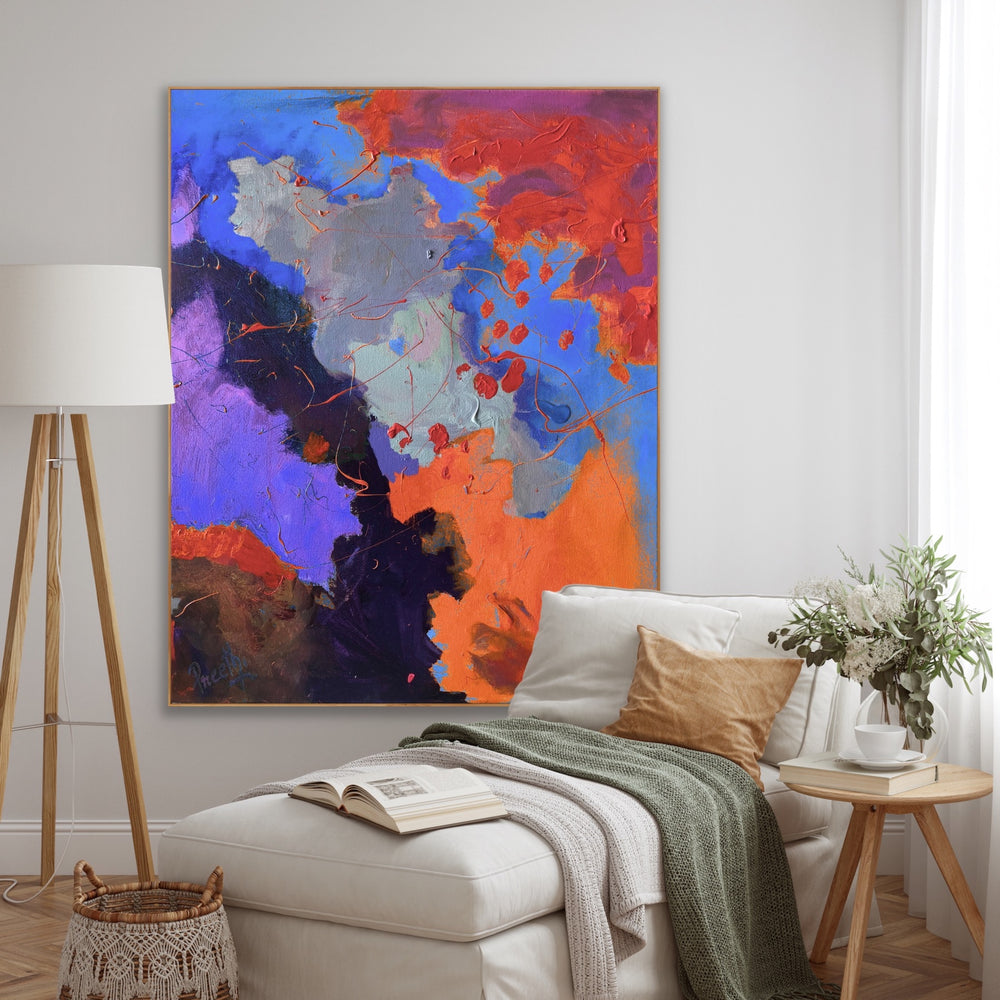Love songs - Custom Art - Abstract Painting, Minimalist Art, Framed art Wall Art, Modern art