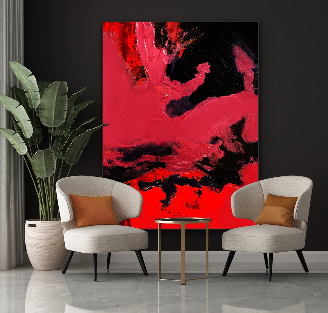 Red wine - Custom Art - Abstract Painting, Minimalist Art, Framed art Wall Art, Modern art