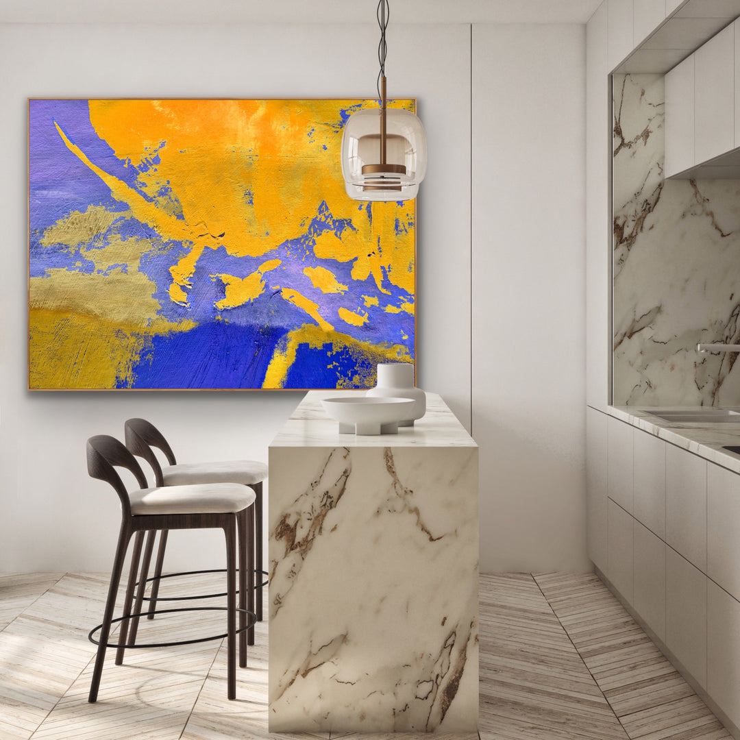 Wild river  - Abstract Painting, Minimalist Art, Framed art Wall Art, Modern art