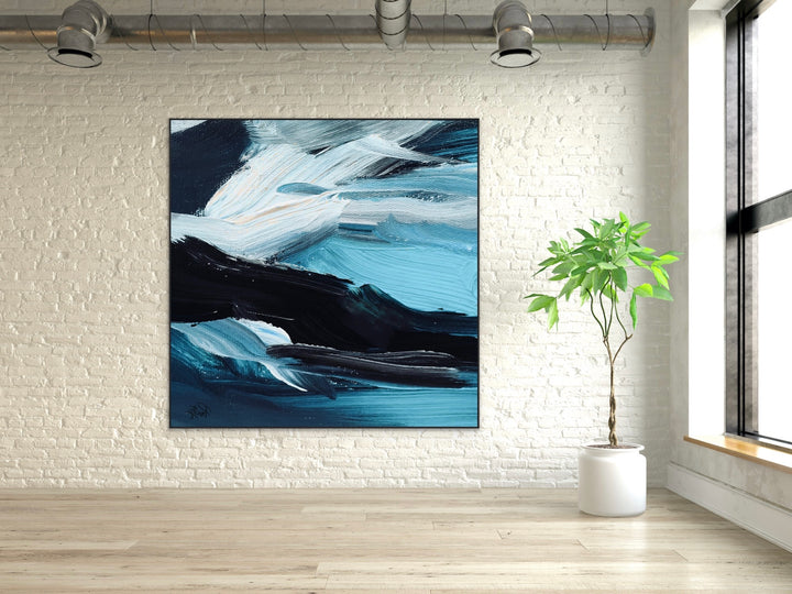 Northern lights - Custom Art - Abstract Painting, Minimalist Art, Framed art Wall Art, Modern art