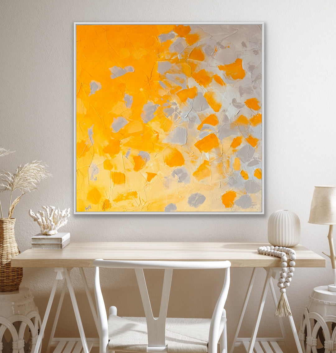 Mystery land - 36x36 - Abstract painting, Modern Art, Wall art, Canvas painting, Framed art, Minimalist art