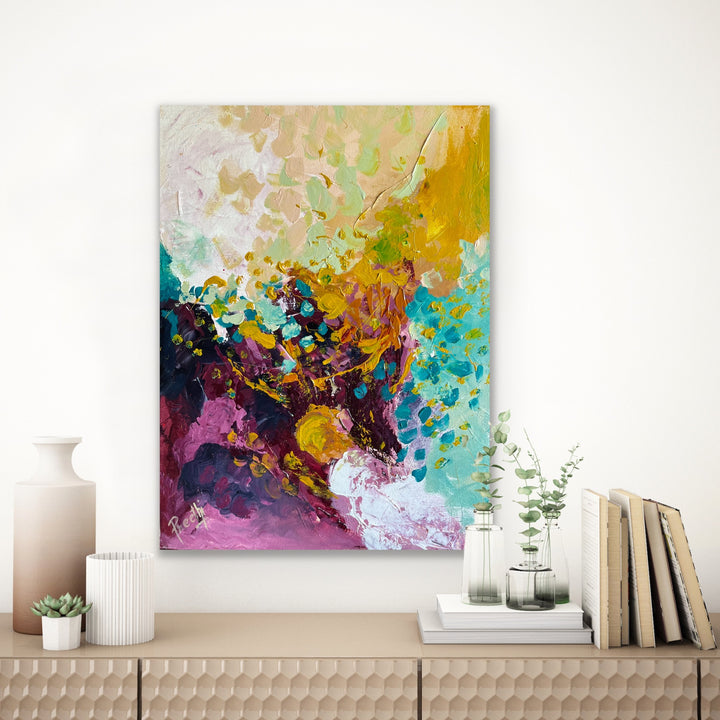 Sweet smiles - 24x18 - Abstract painting, Modern Art, Wall art, Canvas painting, Framed art, Minimalist art