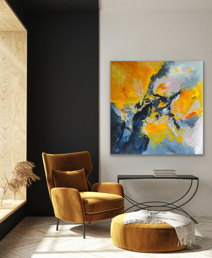 Warmth - 48x48 - Abstract painting, Modern Art, Wall art, Canvas painting, Framed art, Minimalist art