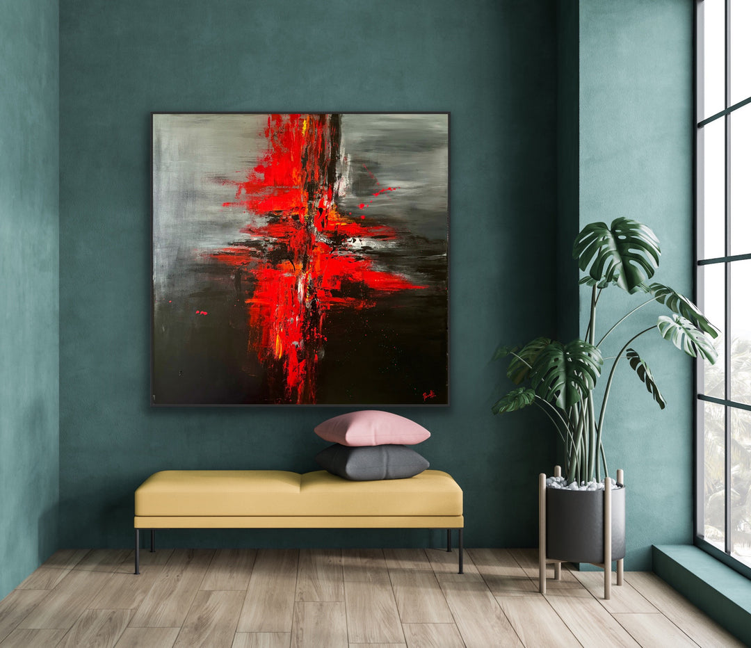 Fashion - 48x48 - Abstract painting, Modern Art, Wall art, Canvas painting, Framed art, Minimalist art