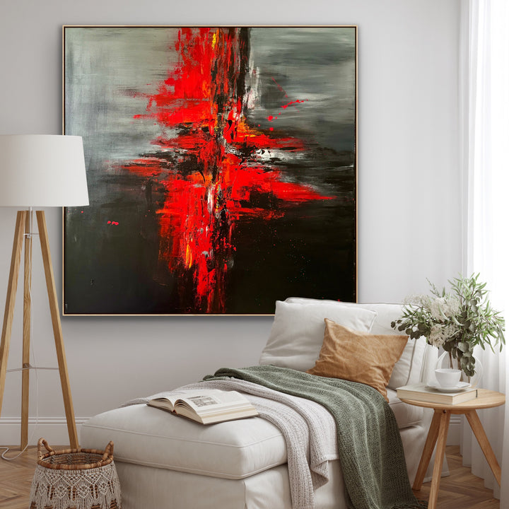 Fashion - 48x48 - Abstract painting, Modern Art, Wall art, Canvas painting, Framed art, Minimalist art