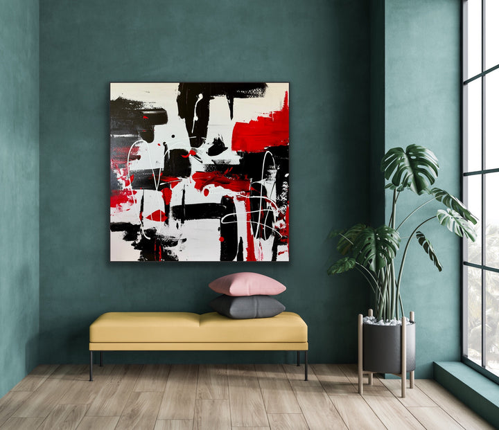 Blind love 2 - 48x48 - Minimal, Custom Handmade Art, Abstract painting, Modern Art, Wall art, Canvas painting, Framed art, Minimalist art