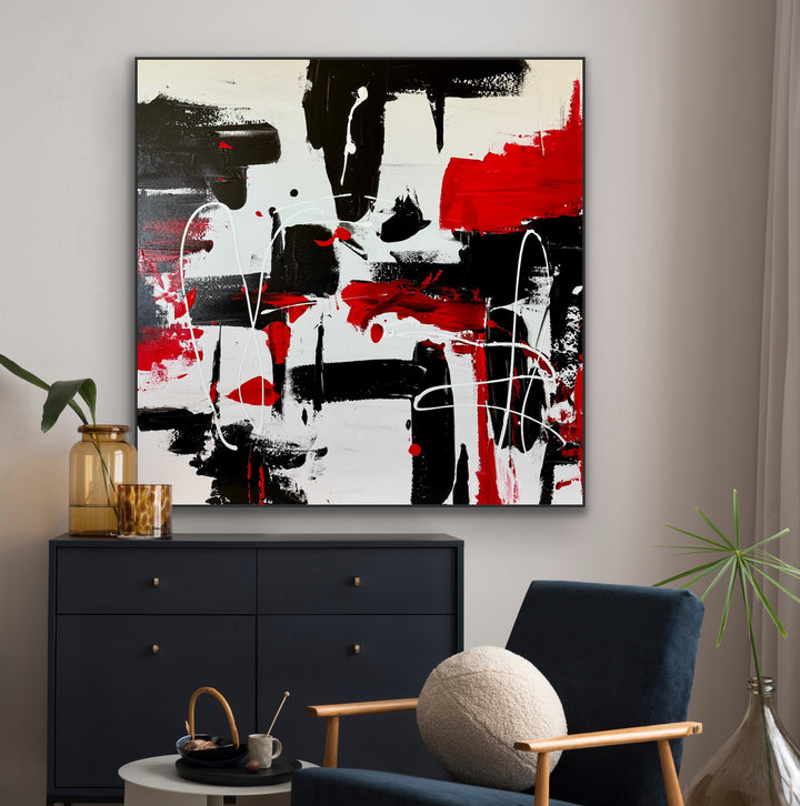 Blind love 2 - 48x48 - Minimal, Custom Handmade Art, Abstract painting, Modern Art, Wall art, Canvas painting, Framed art, Minimalist art