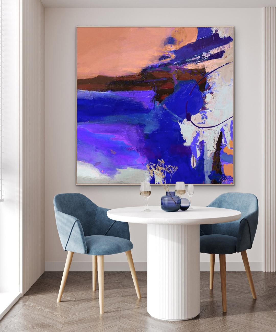 Neptune- Custom Art - Abstract Painting, Minimalist Art, Framed art Wall Art, Modern art