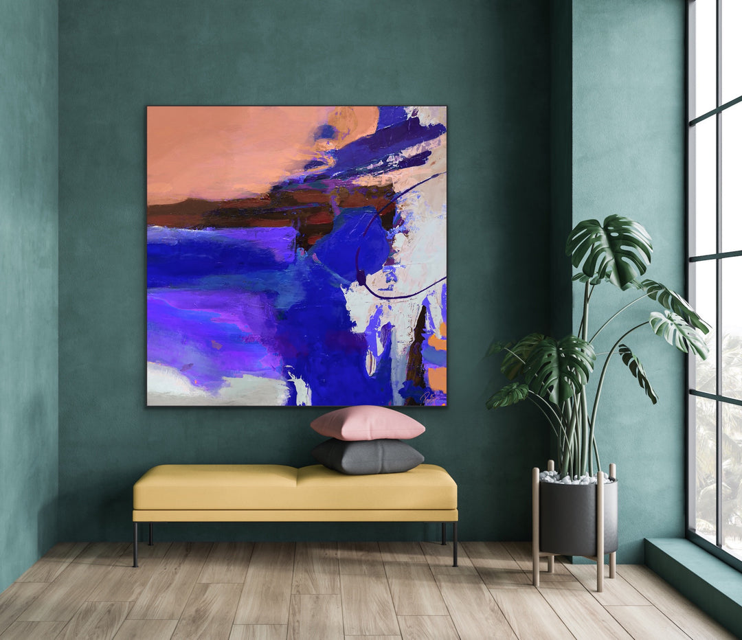 Neptune- Custom Art - Abstract Painting, Minimalist Art, Framed art Wall Art, Modern art
