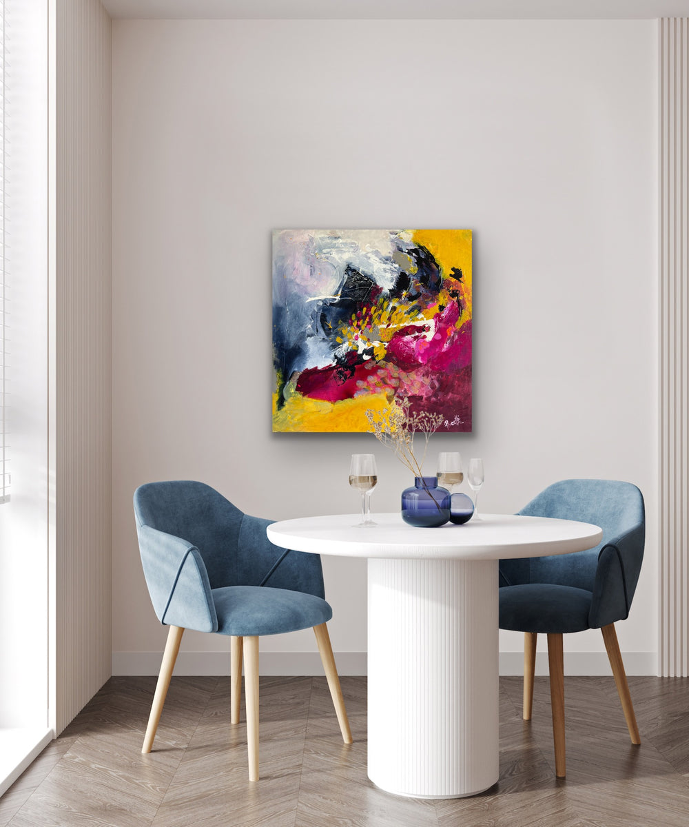 Autumn Hues - 24x24 - Abstract painting, Modern Art, Wall art, Canvas painting, Framed art, Minimalist art
