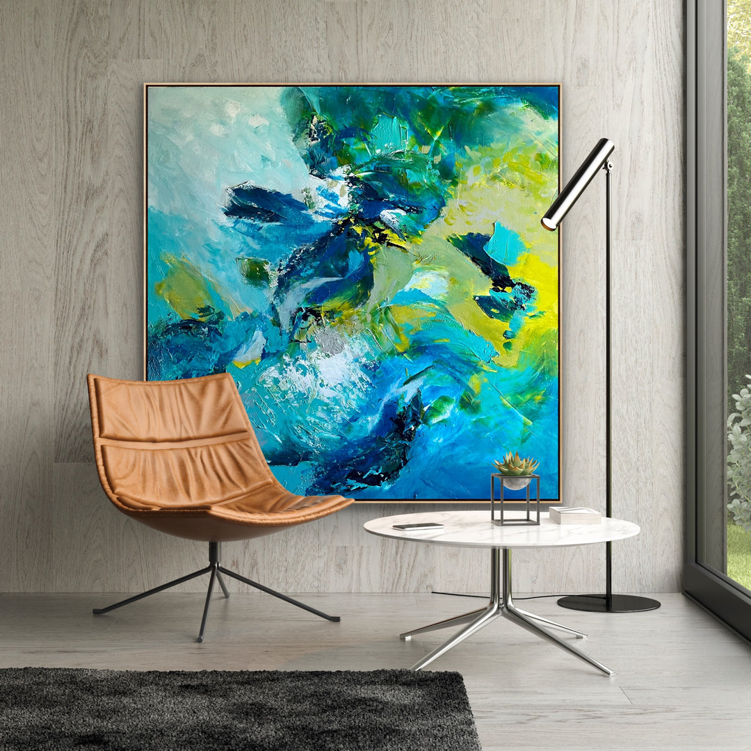 Reminisce  - 48x48 - Abstract painting, Modern Art, Wall art, Canvas painting, Framed art, Minimalist art