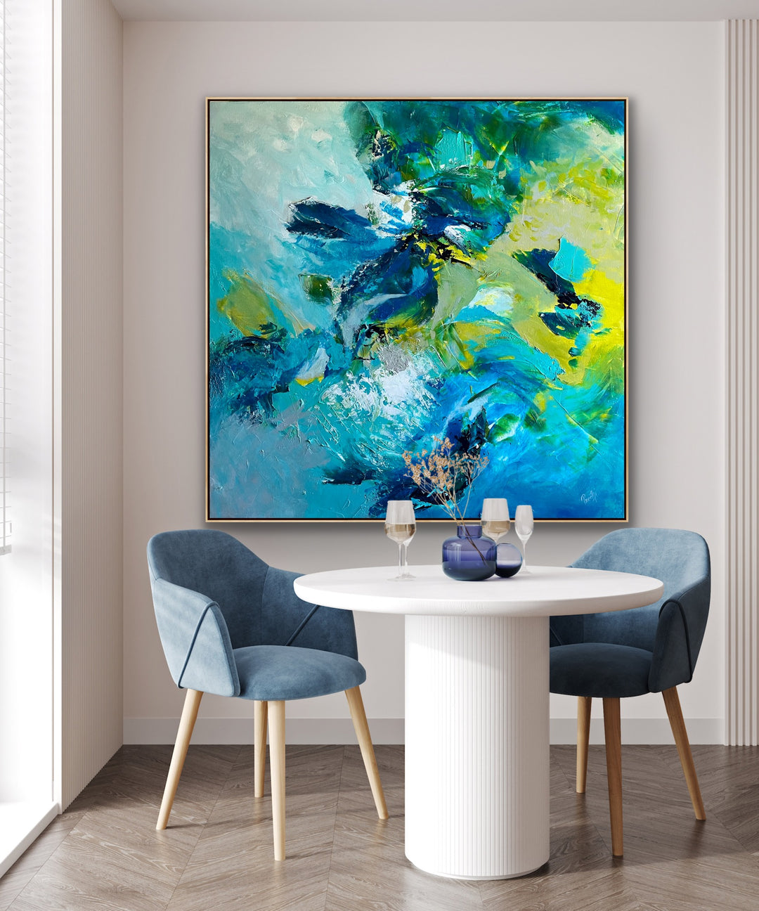 Reminisce  - 48x48 - Abstract painting, Modern Art, Wall art, Canvas painting, Framed art, Minimalist art