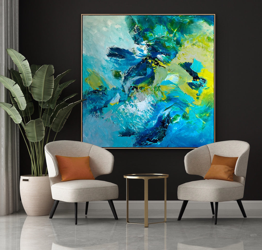 Reminisce  - 48x48 - Abstract painting, Modern Art, Wall art, Canvas painting, Framed art, Minimalist art