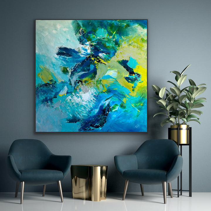 Reminisce  - 48x48 - Abstract painting, Modern Art, Wall art, Canvas painting, Framed art, Minimalist art