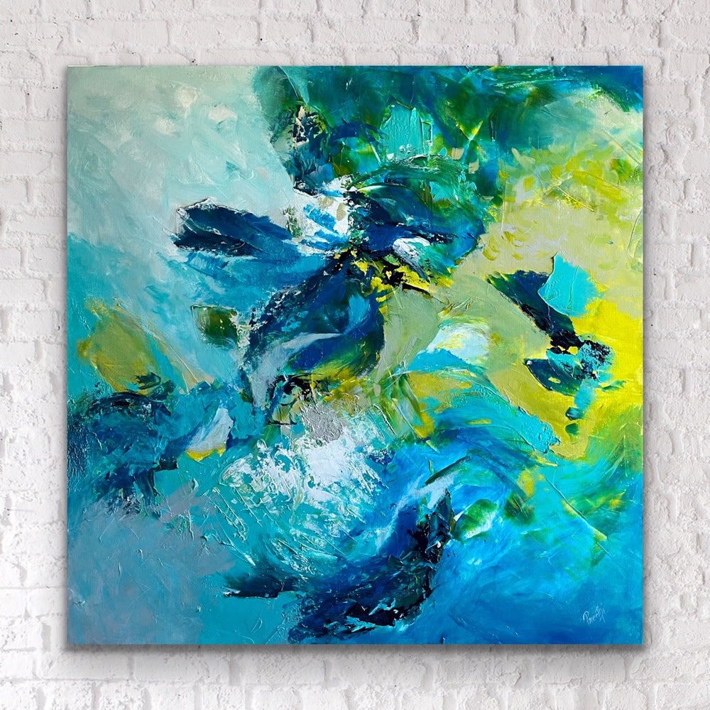 Reminisce  - 48x48 - Abstract painting, Modern Art, Wall art, Canvas painting, Framed art, Minimalist art