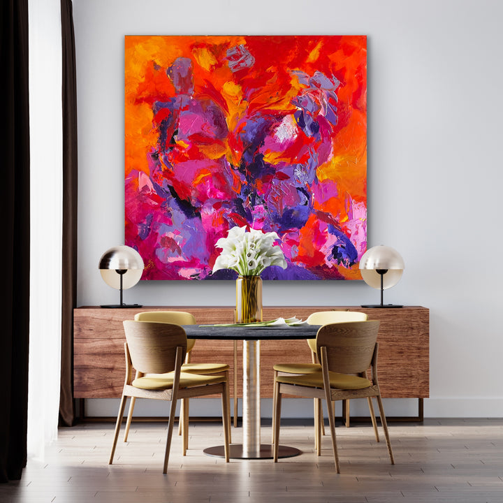 Festive  - 48x48 - Abstract painting, Modern Art, Wall art, Canvas painting, Framed art, Minimalist art