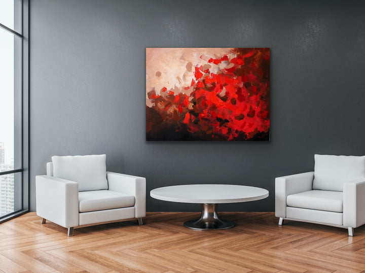 Redsky - 30x40 - Abstract painting, Modern Art, Wall art, Canvas painting, Framed art, Minimalist art