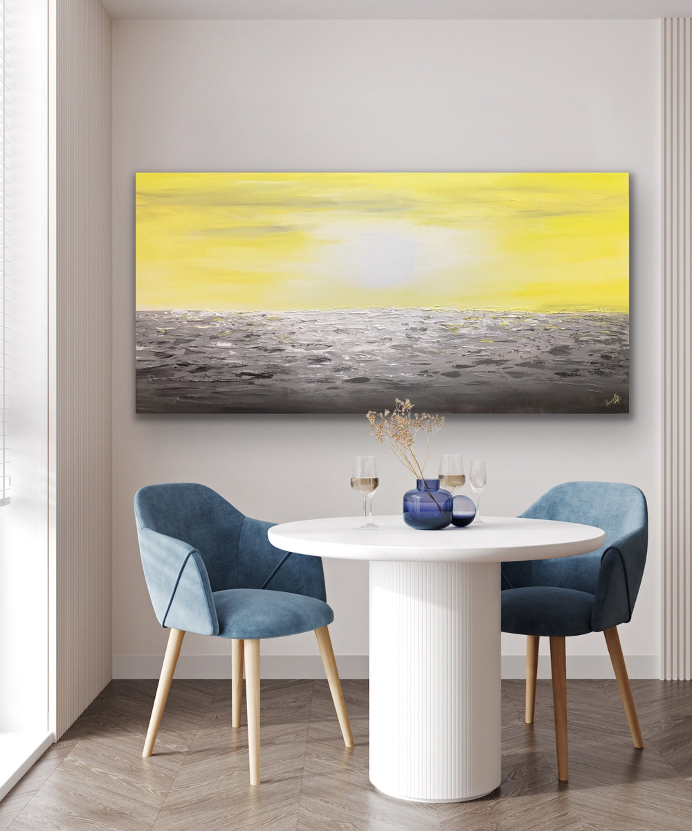 Coastal 2 - 24x48 - Abstract painting, Modern Art, Wall art, Canvas painting, Framed art, Minimalist art