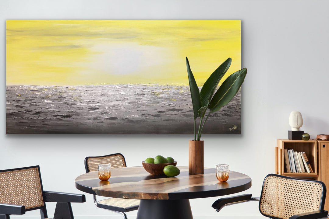 Coastal 2 - 24x48 - Abstract painting, Modern Art, Wall art, Canvas painting, Framed art, Minimalist art