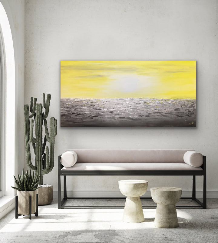 Coastal 2 - 24x48 - Abstract painting, Modern Art, Wall art, Canvas painting, Framed art, Minimalist art