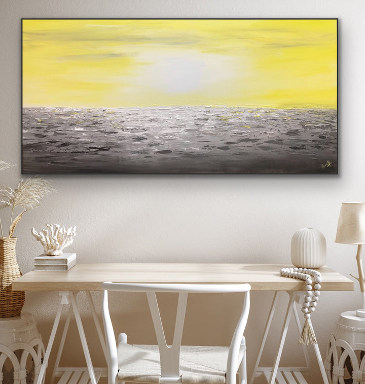 Coastal 2 - 24x48 - Abstract painting, Modern Art, Wall art, Canvas painting, Framed art, Minimalist art