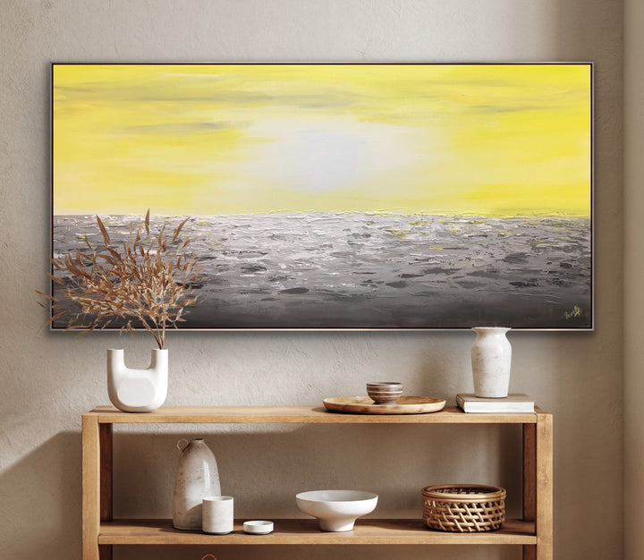 Coastal 2 - 24x48 - Abstract painting, Modern Art, Wall art, Canvas painting, Framed art, Minimalist art